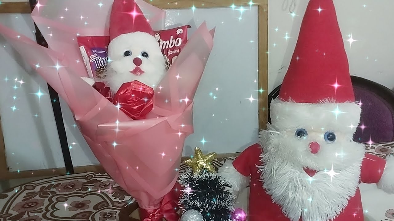 اجمل واسهل واسرع هديه بسيطه وجميلة بوكية الكريسْماس 🧸🎁☃️