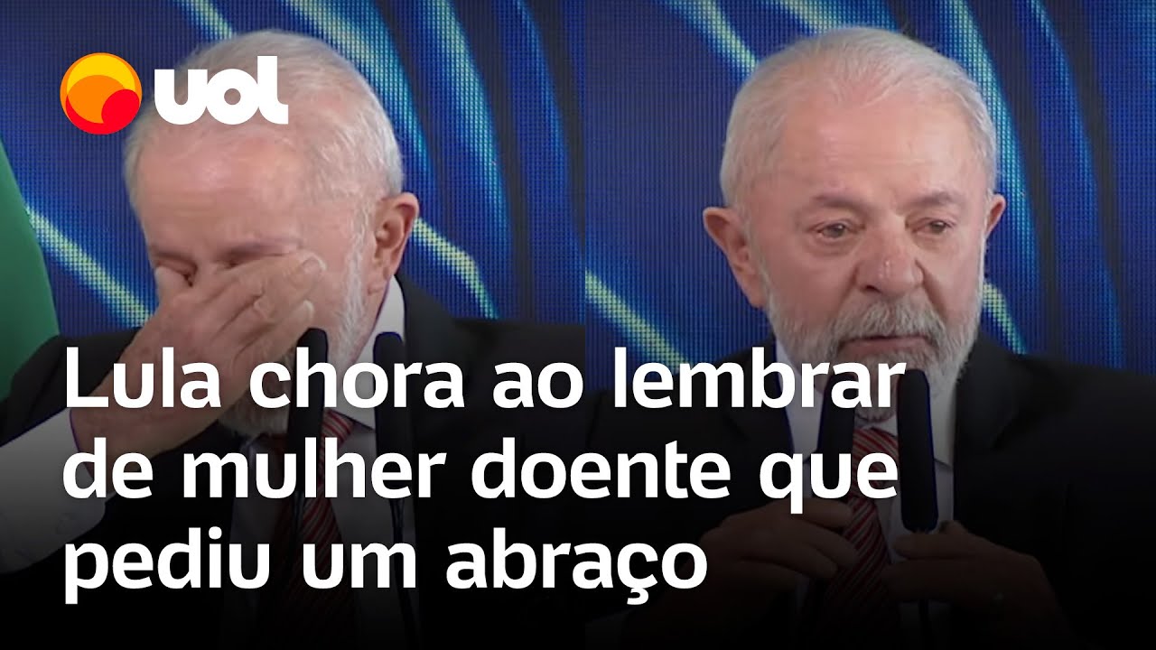 Lula chora ao lembrar de mulher doente que pediu um abraço em Itajaí e relembra o câncer na garganta