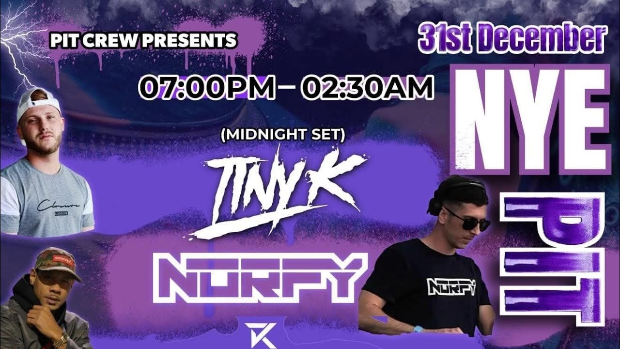 PIT CREW PRESENTS, PIT SESSIONS,NEW YEARS EVE, DJ TUSS, DJ NOVA, ADAM C, AND G- RAW