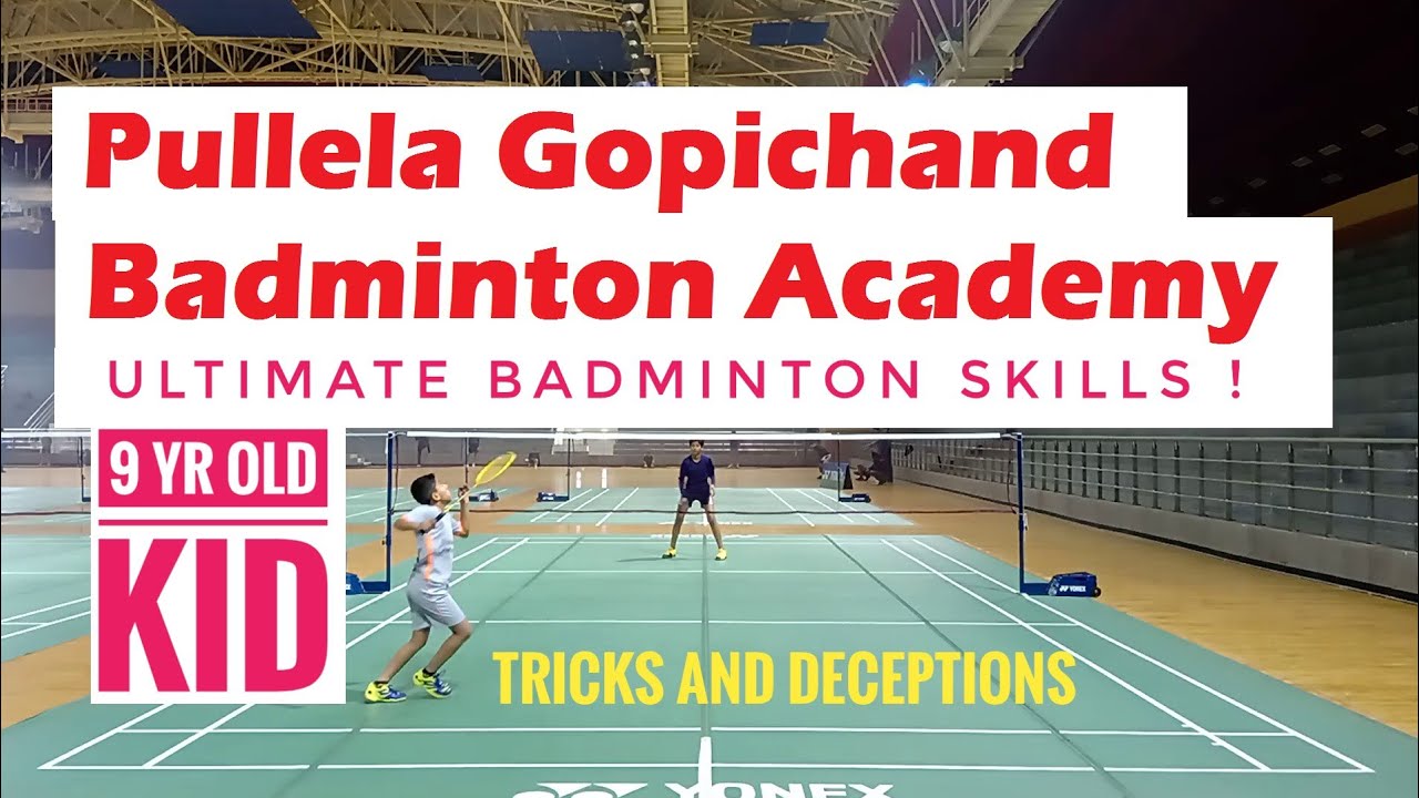 Gagan's badminton match in Pullela Gopichand Badminton Academy with his senior