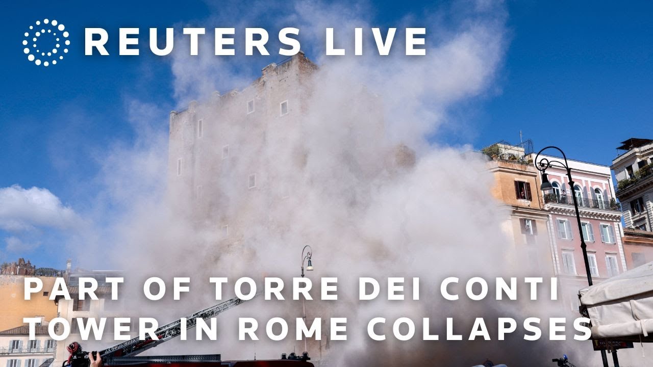 LIVE: Part of Torre dei Conti tower collapses in Rome