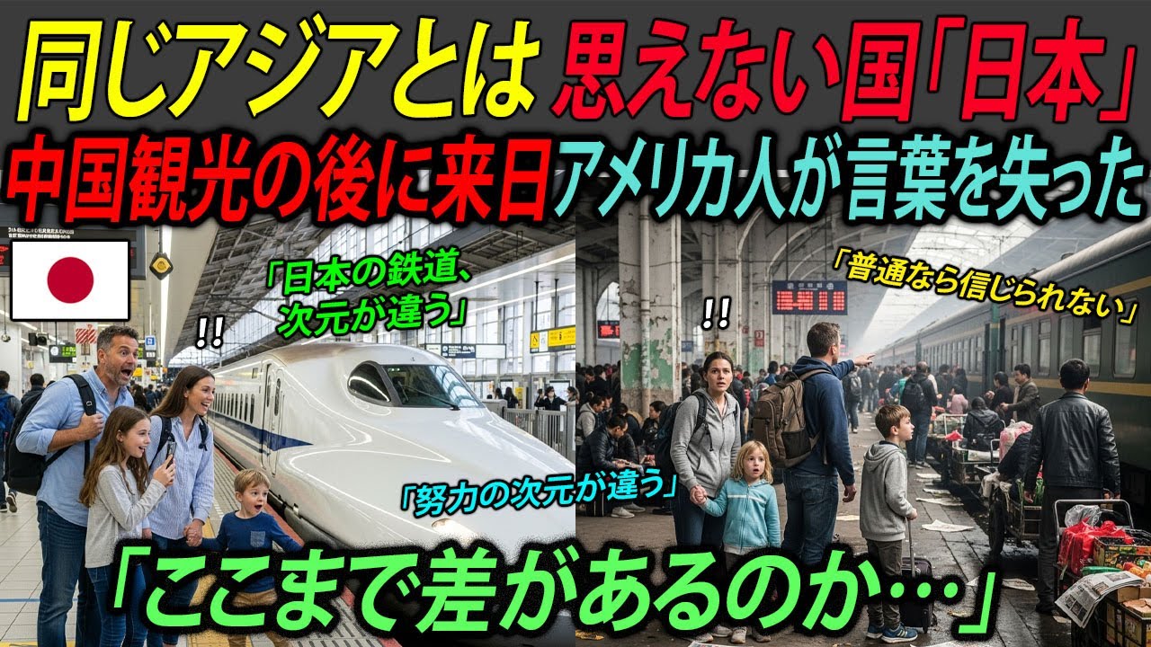 【海外の反応】「これが同じアジアの鉄道…？」中国の高速鉄道は地獄だった…初めて日本の新幹線に乗ったアメリカ人夫婦が「ここは天国よ！」と涙した理由