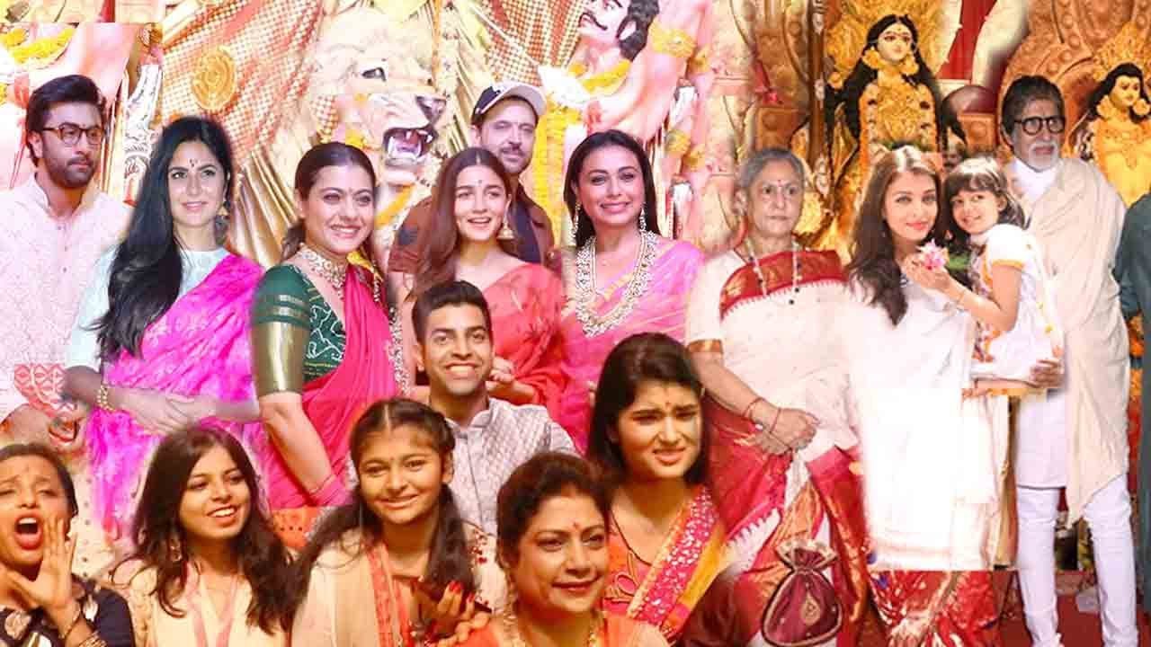 BIGGEST STAR Studded Bollywood DurgaPujaUtsav 2019 Gathering In Mumbai-Alia,Ranb,Kat,Aish