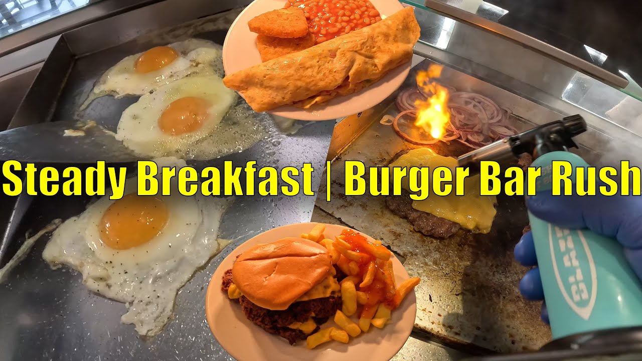 Steady Breakfast &rarr; Busy Burger Bar | POV: Kitchen Life 👌😊👍