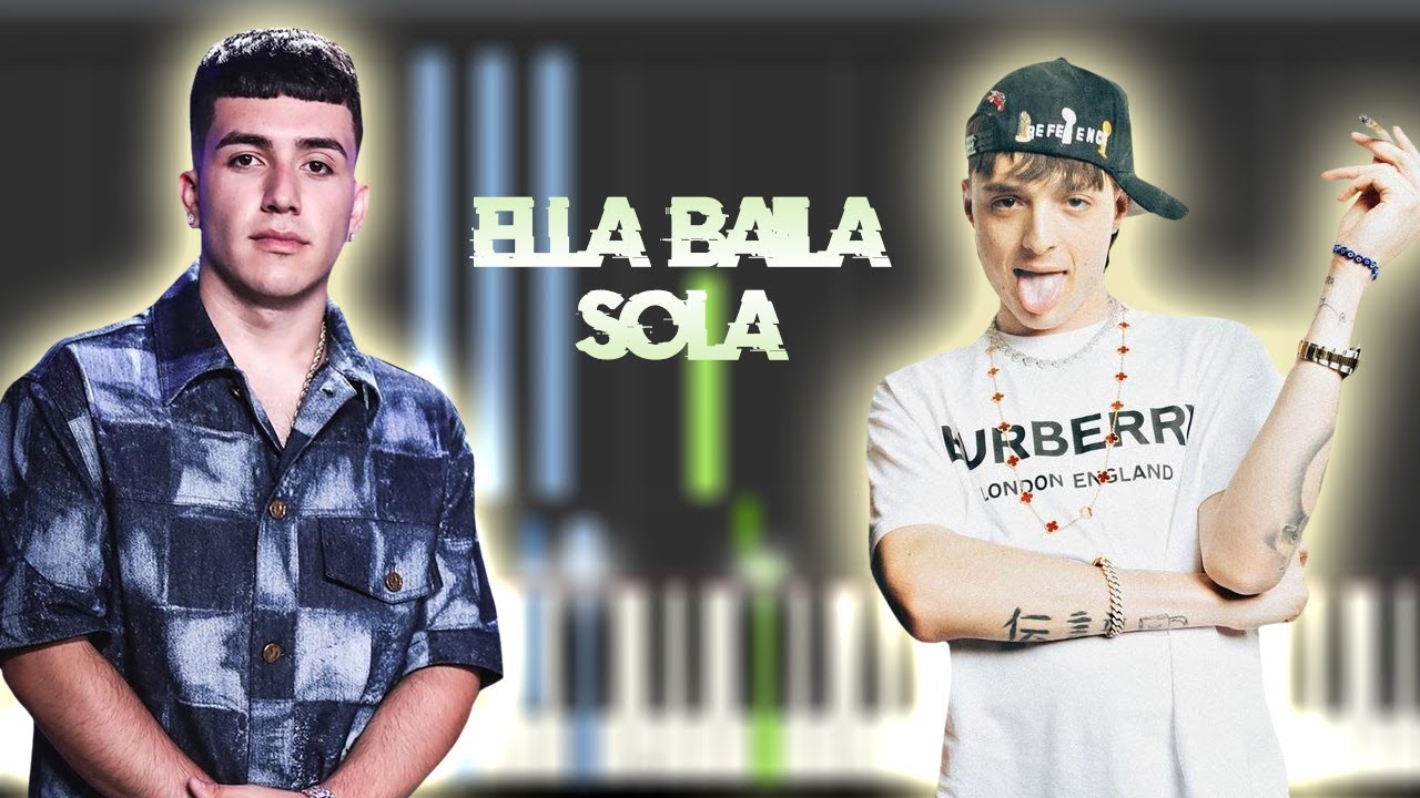 Ella Baila Sola - Eslabon Armado y Peso Pluma | Instrumental Piano Tutorial /Partitura /Karaoke/MIDI