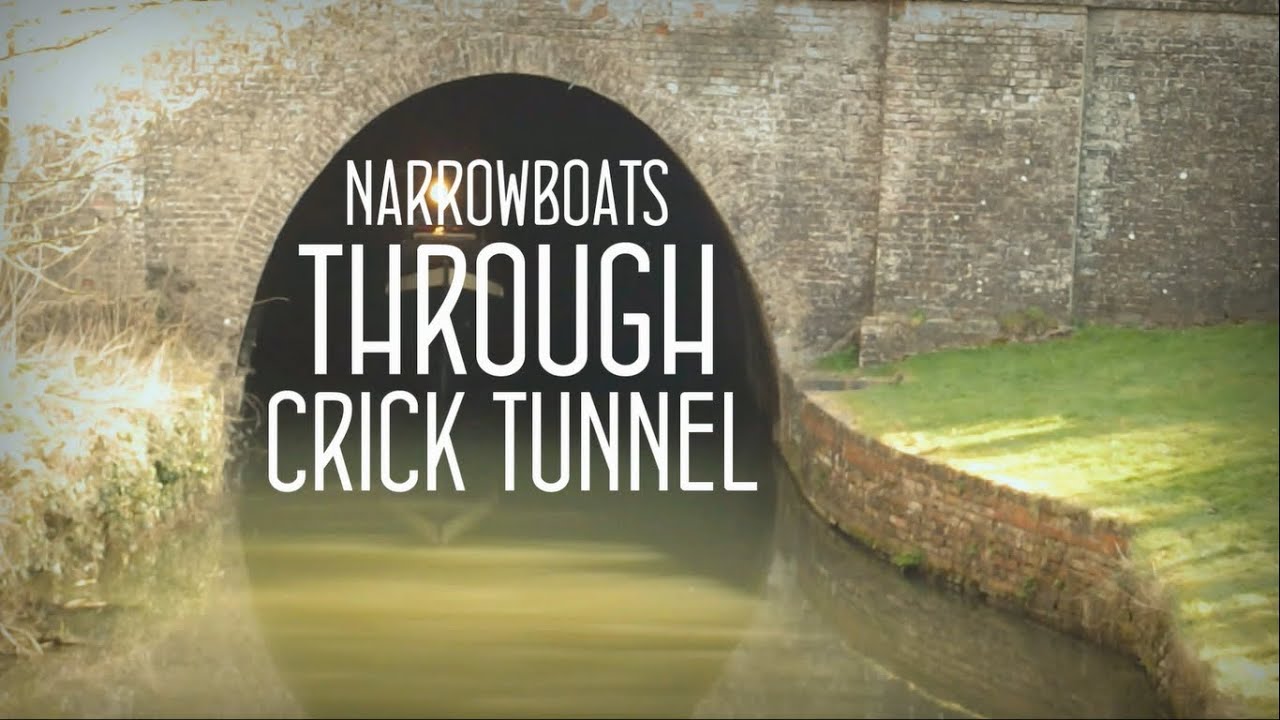 Narrowboats Through Crick Tunnel