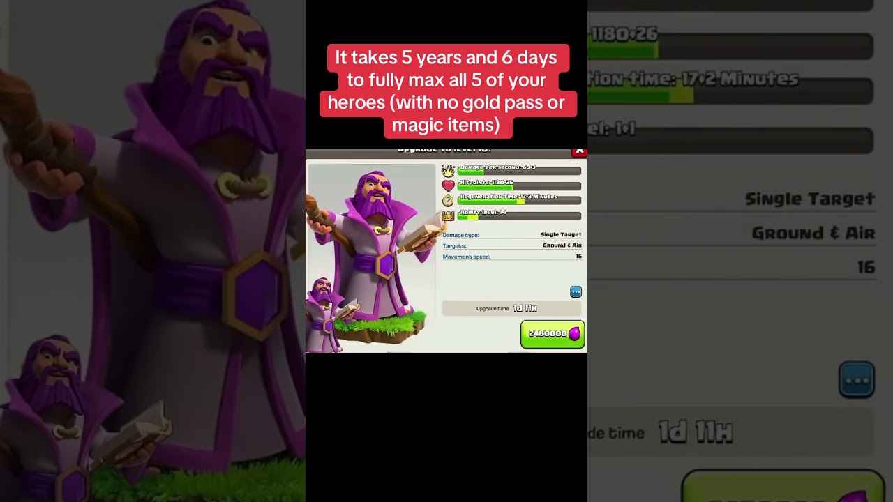 How Long Does It Take To Fully Max Out Your Heroes??😭 Clash of Clans Facts 