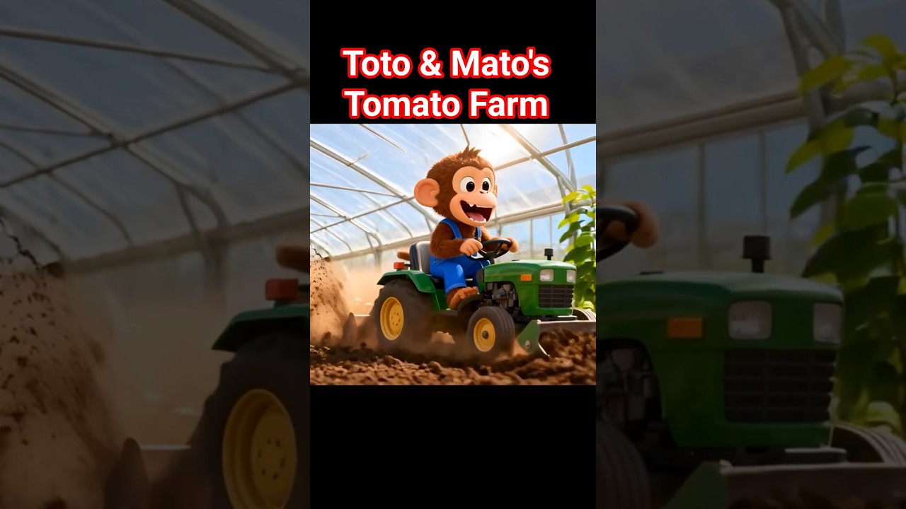 Monkey Couple Prepares a 🍅Tomato Farm! Tractor, Compost|KidsFarming storyLearning |TongTongKids song