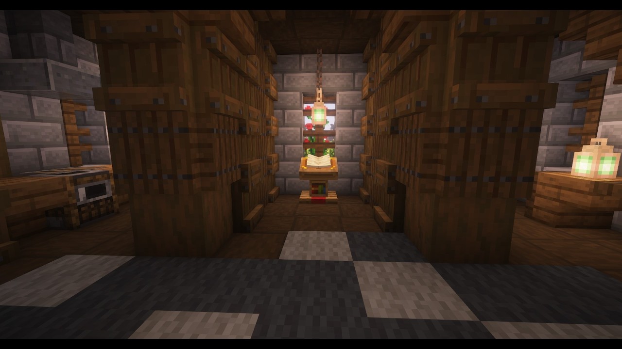 Minecraft Medieval House Variant 3 Interior Tutorial