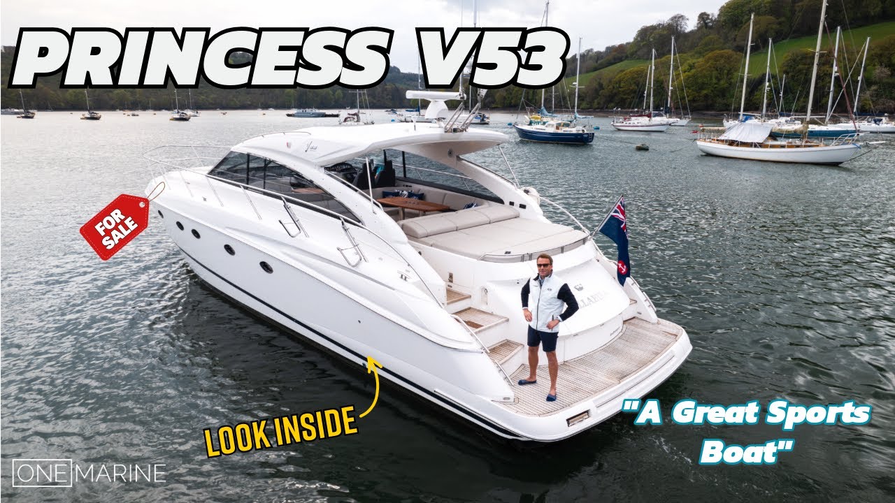 Продаётся Princess V53 | Великолепный 53-футовый спортивный катер с 3 каютами | Экскурсия One Mar...