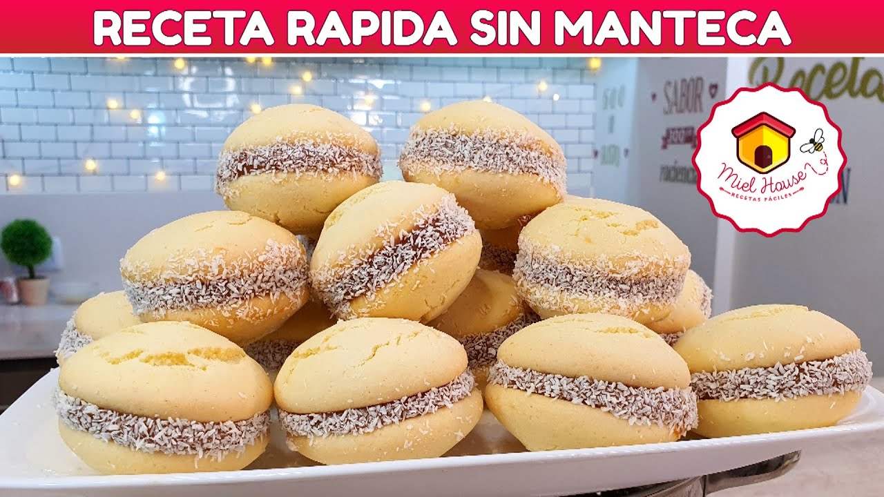 Alfajorcitos de maicena ECONOMICOS SIN MANTECA receta para principiantes