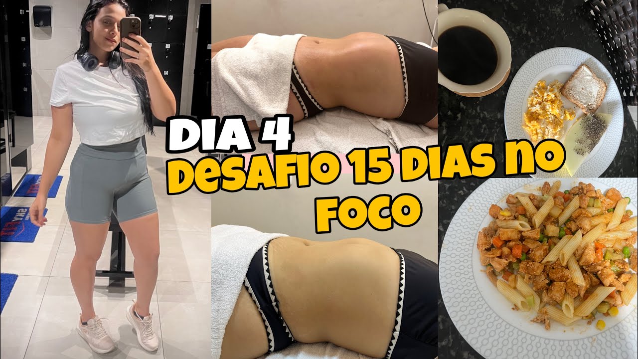 VLOG: dia 4 do desafio 15 dias no foco para EMAGRECER🥗 | drenagem linfática ,  #diariodadieta 