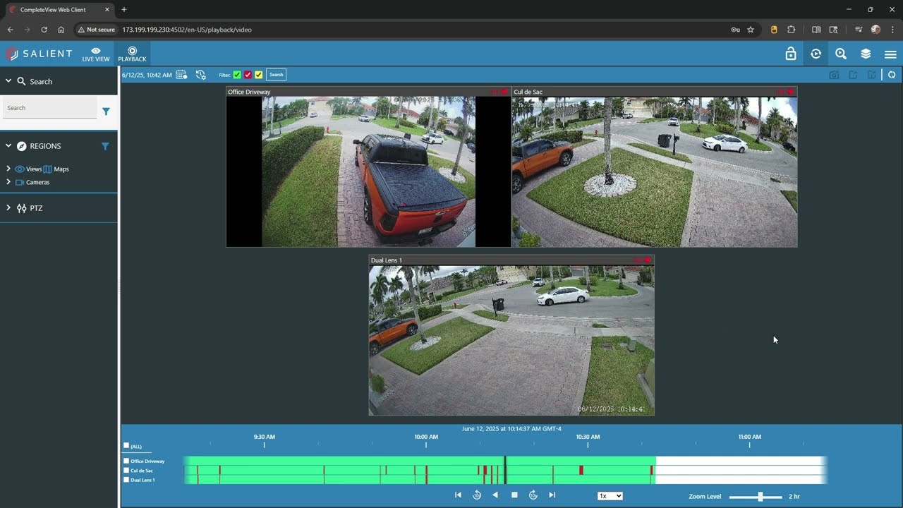Salient Systems CompleteView 7.6 Web Client Enhanced Timeline Search and Playback