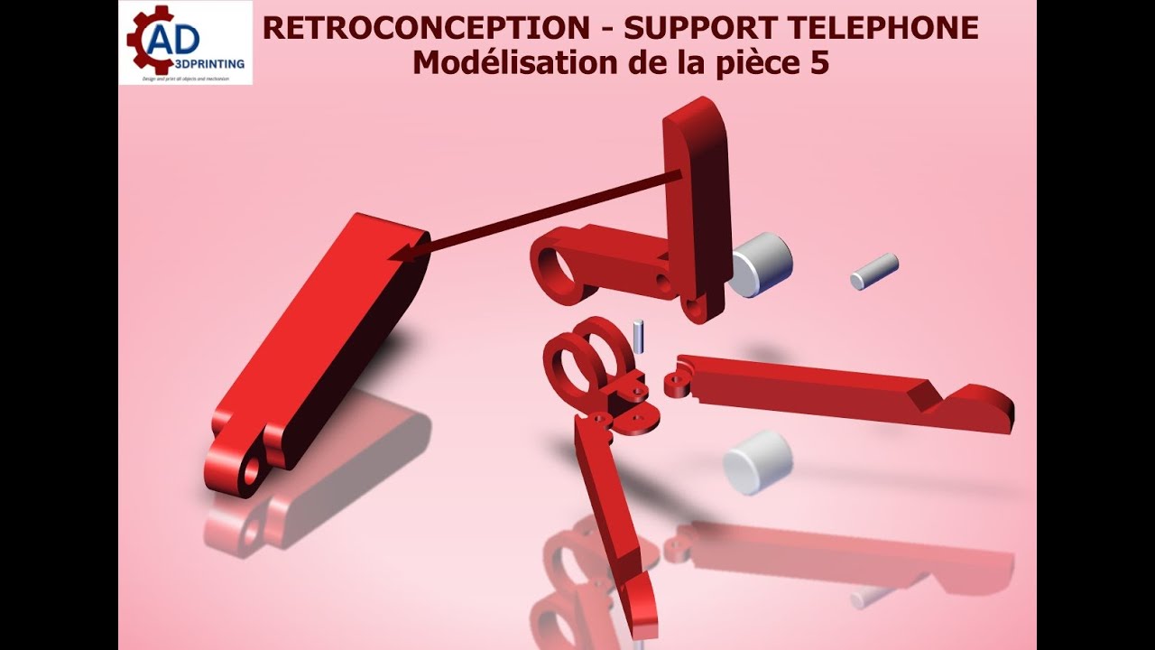[06/09] – Rétroconception Support téléphone : Modélisation de la pièce 5