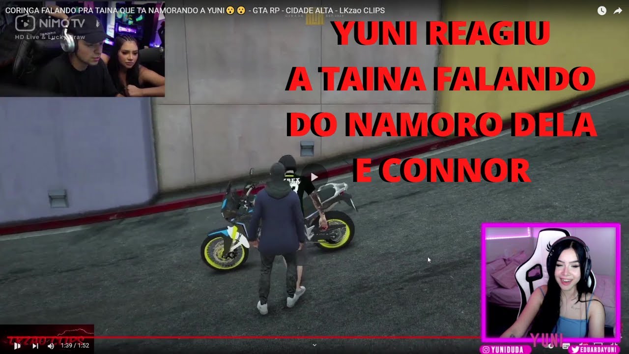 YUNI REAGINDO A TAINA FALANDO DELA E CONNOR NAMORANDO