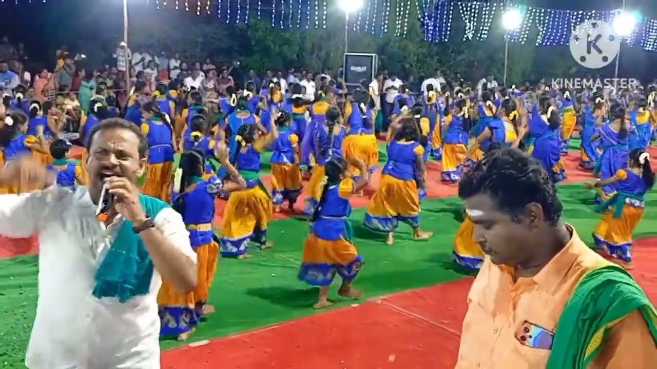 1000 ஆட்டக்காரருடன் மஞ்சுநாதன் பாடிய ஏழரசி ஓவியமே எனக்கு வாய்த்த சித்திரமே... கலக்கல் கும்மி பாடல்