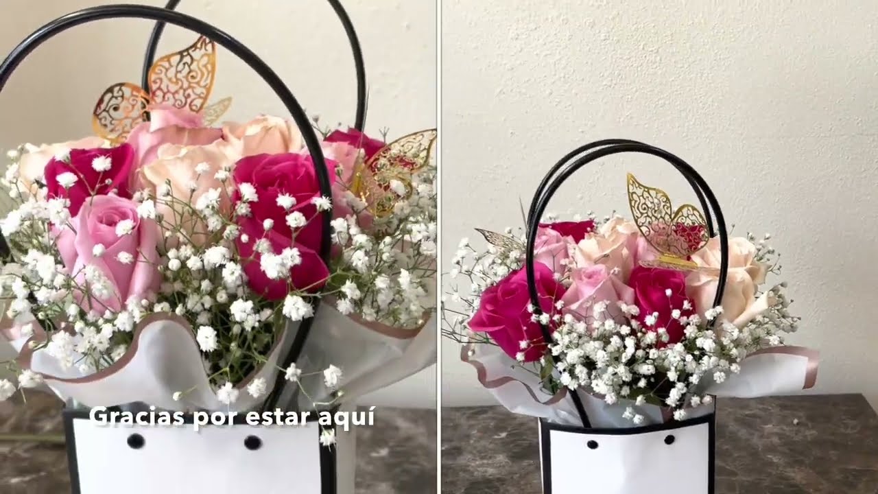 Arreglo floral para día de las #madres, el más fácil de hacer,tu lo puedes hacer desde casa