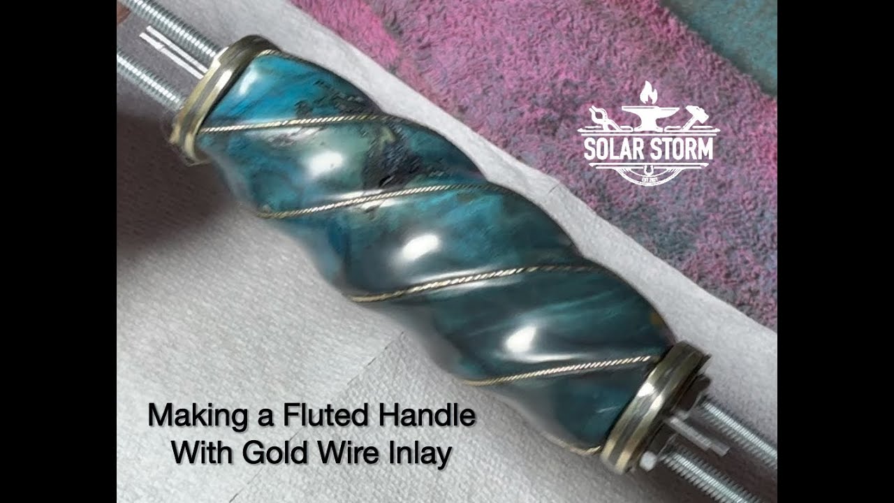 Fluted Sword Handle #sword #swordmaking #bladesmithing #flutedhandle