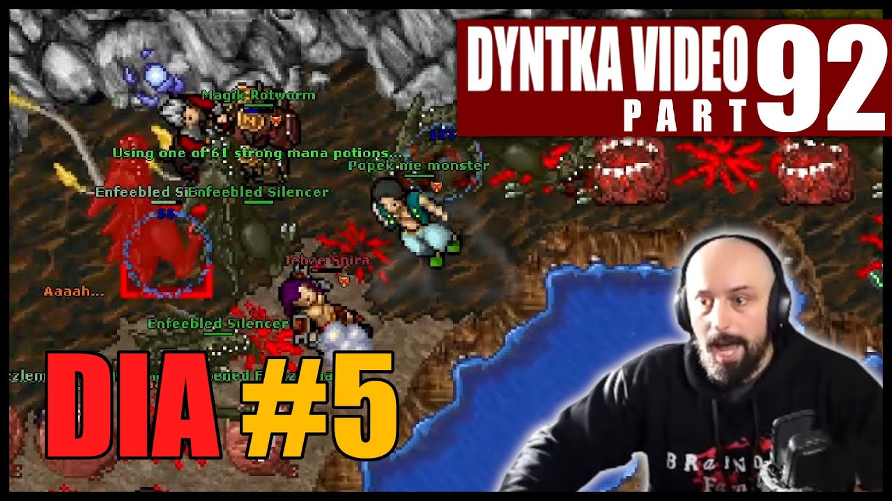 Dia #5 - QUADRA KILL! | Tibia - DIA - Dyntka Video odc. 92