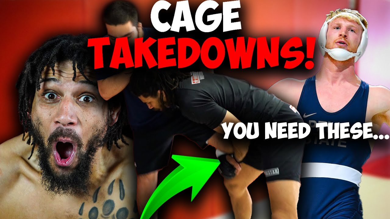 Cage Wrestling Takedowns For MMA Wrestlers MUST KNOW!  (3 Options)