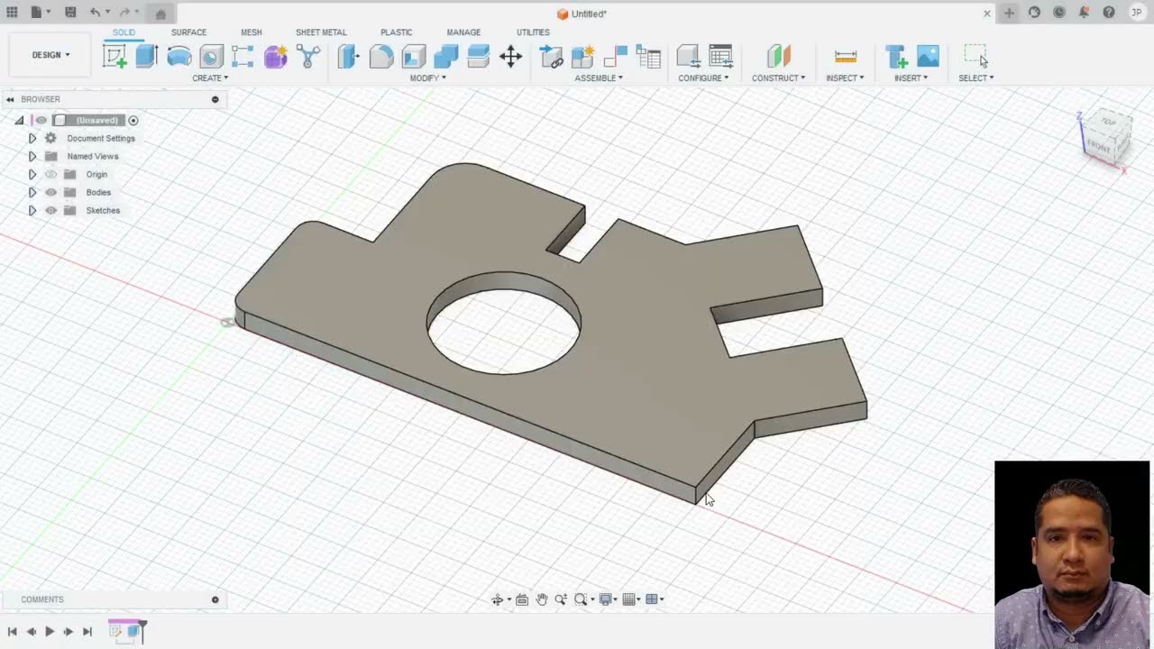 Autodesk Fusion Practica 2 Bocetos 2D