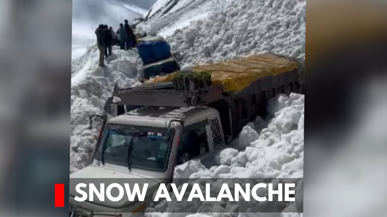 Snow Avalanche Buries Vehicles At Zojila, Rescue Operations Underway