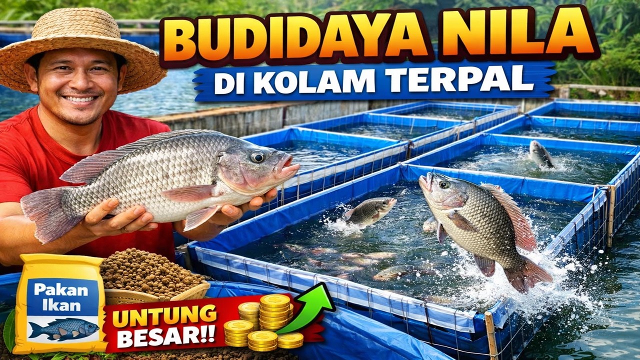 TERNAK NILA DI KOLAM TERPAL SISTEM FILTERISASI