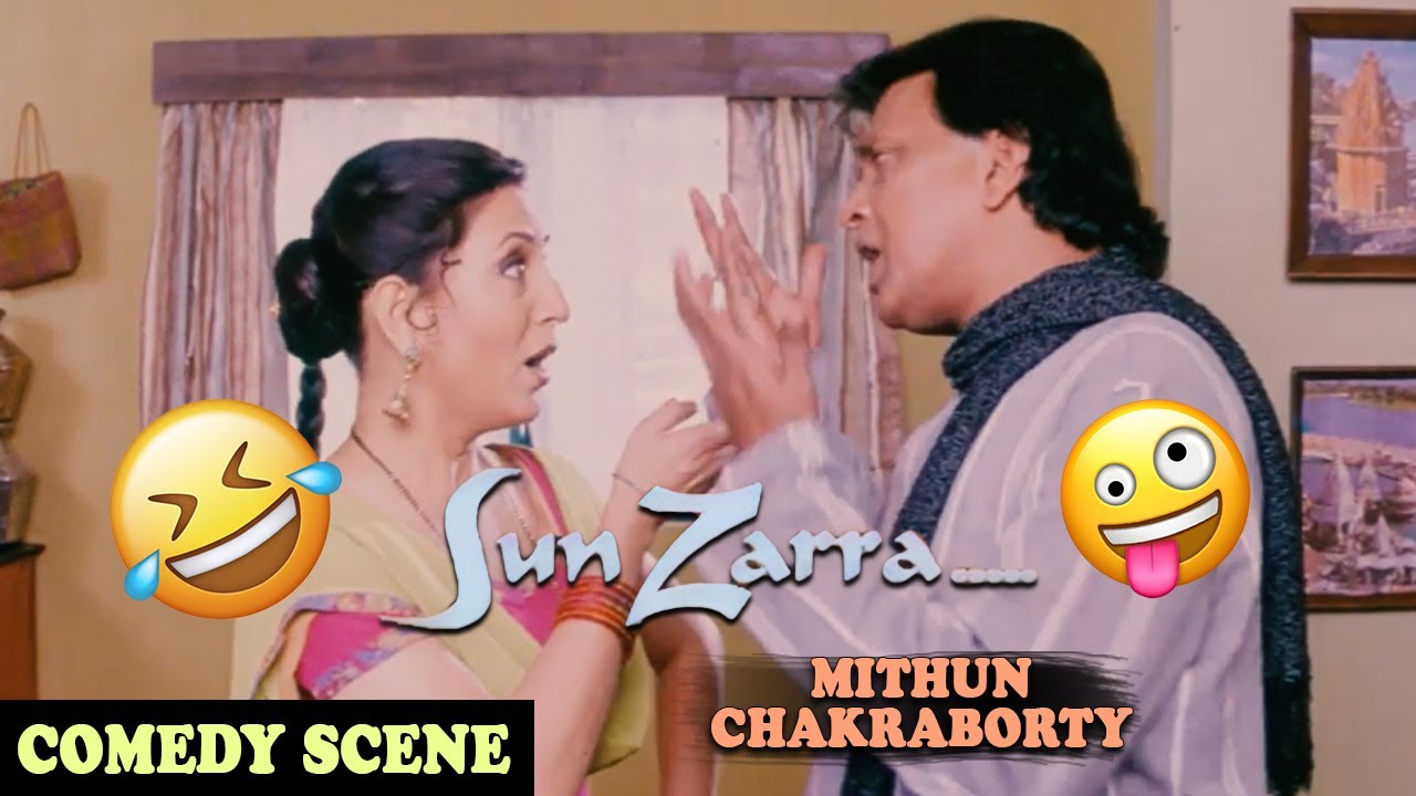 Mithun Chakraborty,Kishori Shahane Comedy Scene From Sun Zarra सुन ज़रा,Hindi Drama Movie