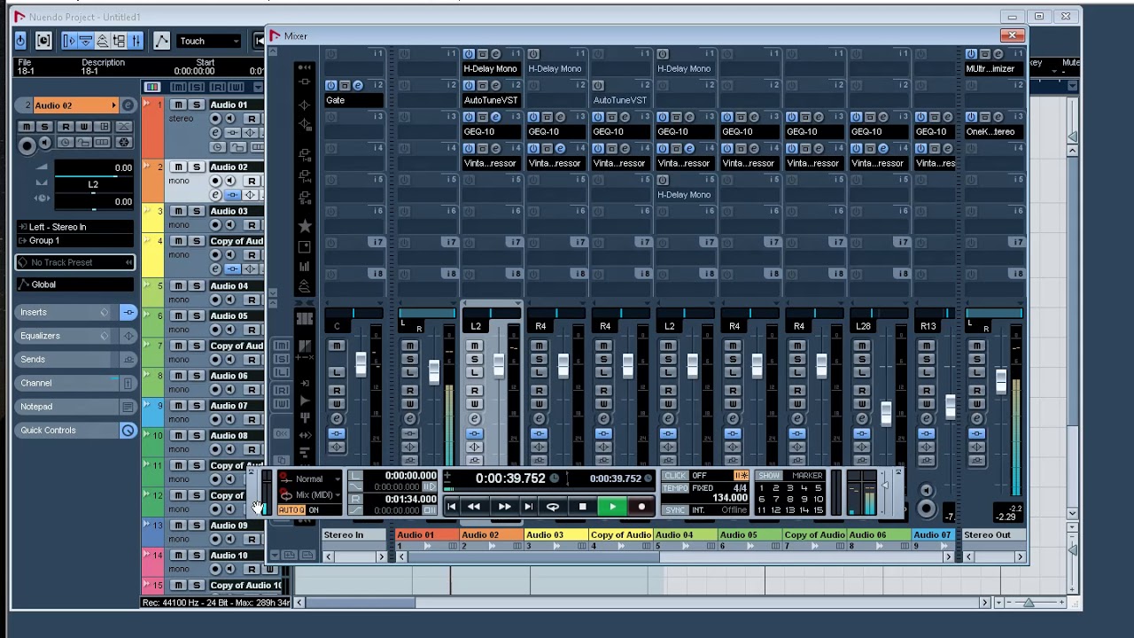 How to record audio in Nuendo