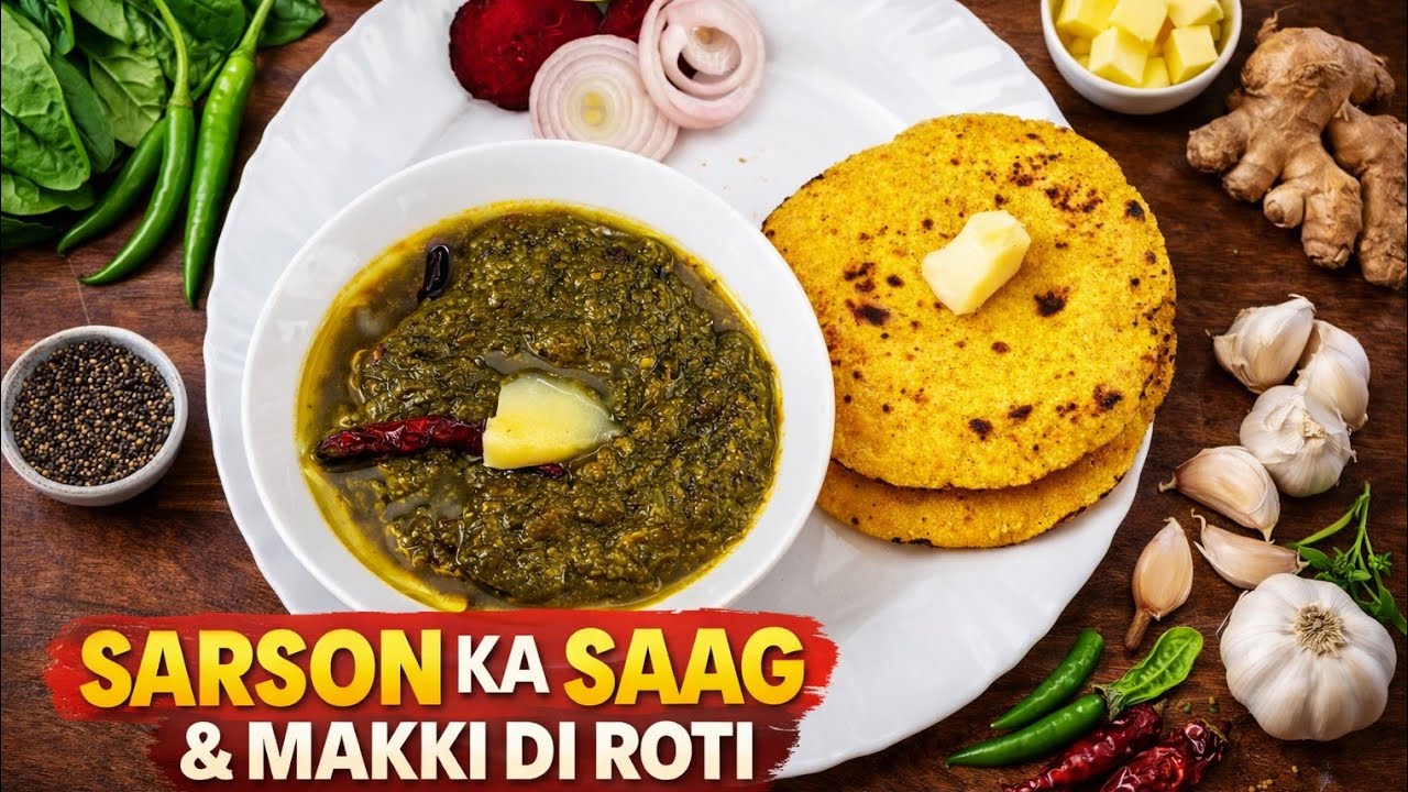 Sarso Ka Saag Recipe - Makki Ki Roti | Restaurant style sarson ka saag | winter special 