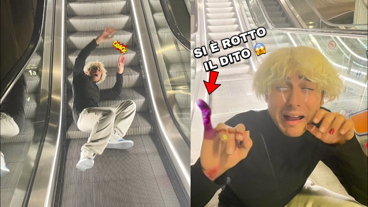 ANTO È CADUTO DALLE SCALE MOBILI E SI È ROTTO UN DITO!!! *non riesce a muoverlo*