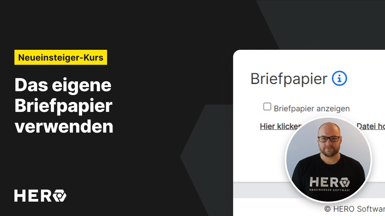 Tutorial: Eigenes Briefpapier hinterlegen - HERO Handwerkersoftware