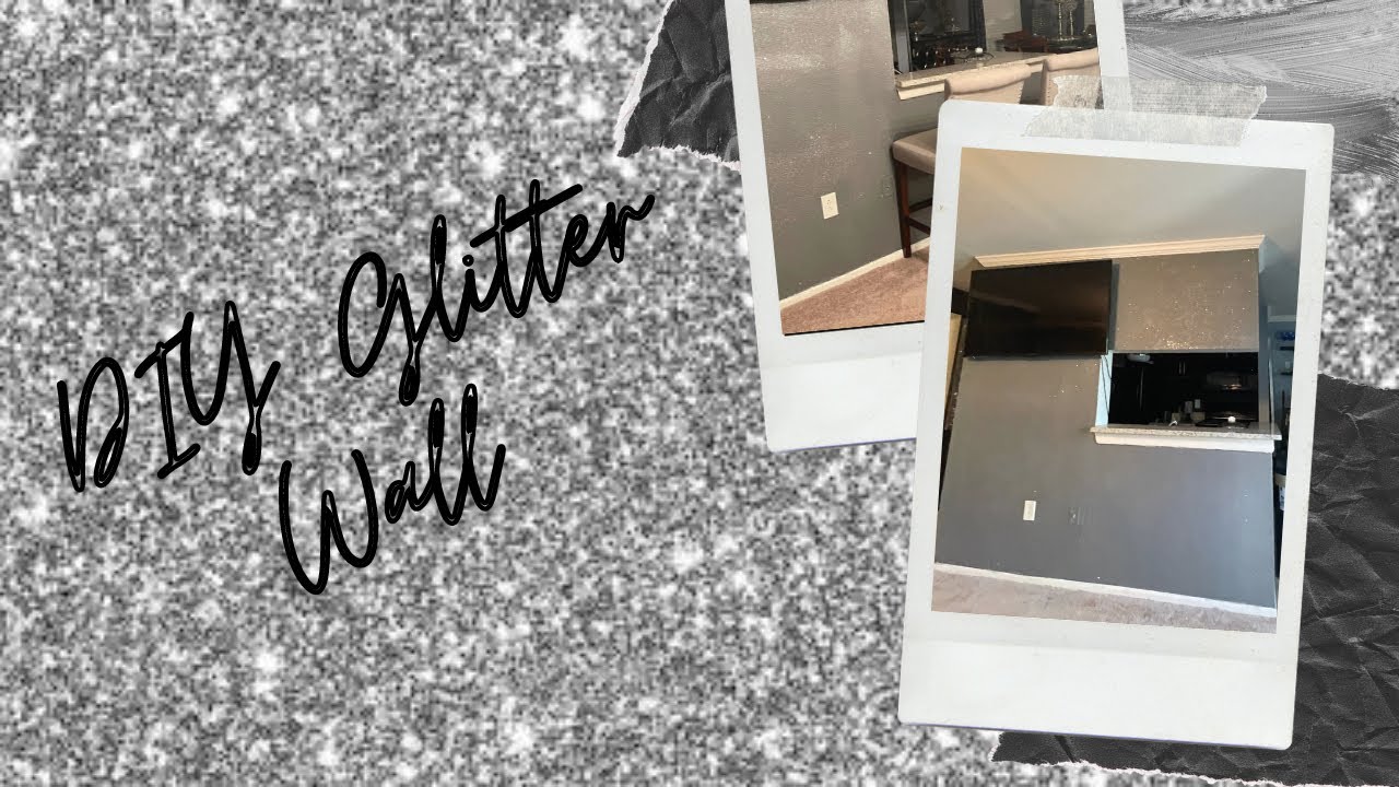 DIY: Renter Friendly Glitter Wall w/o Mod Pod or Glue| Hemway Glitter| Removable Wallpaper
