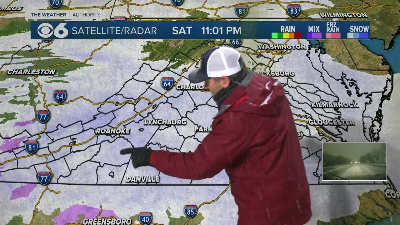 'Such a dry snow:' 4 or 5 more hours of flakes before changeover, Zach Daniel says