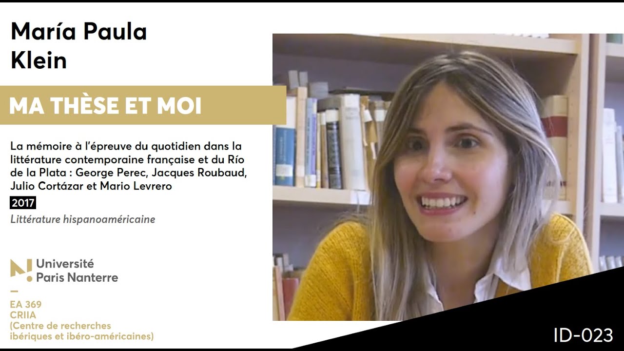 23. Paula Klein parle de sa thèse