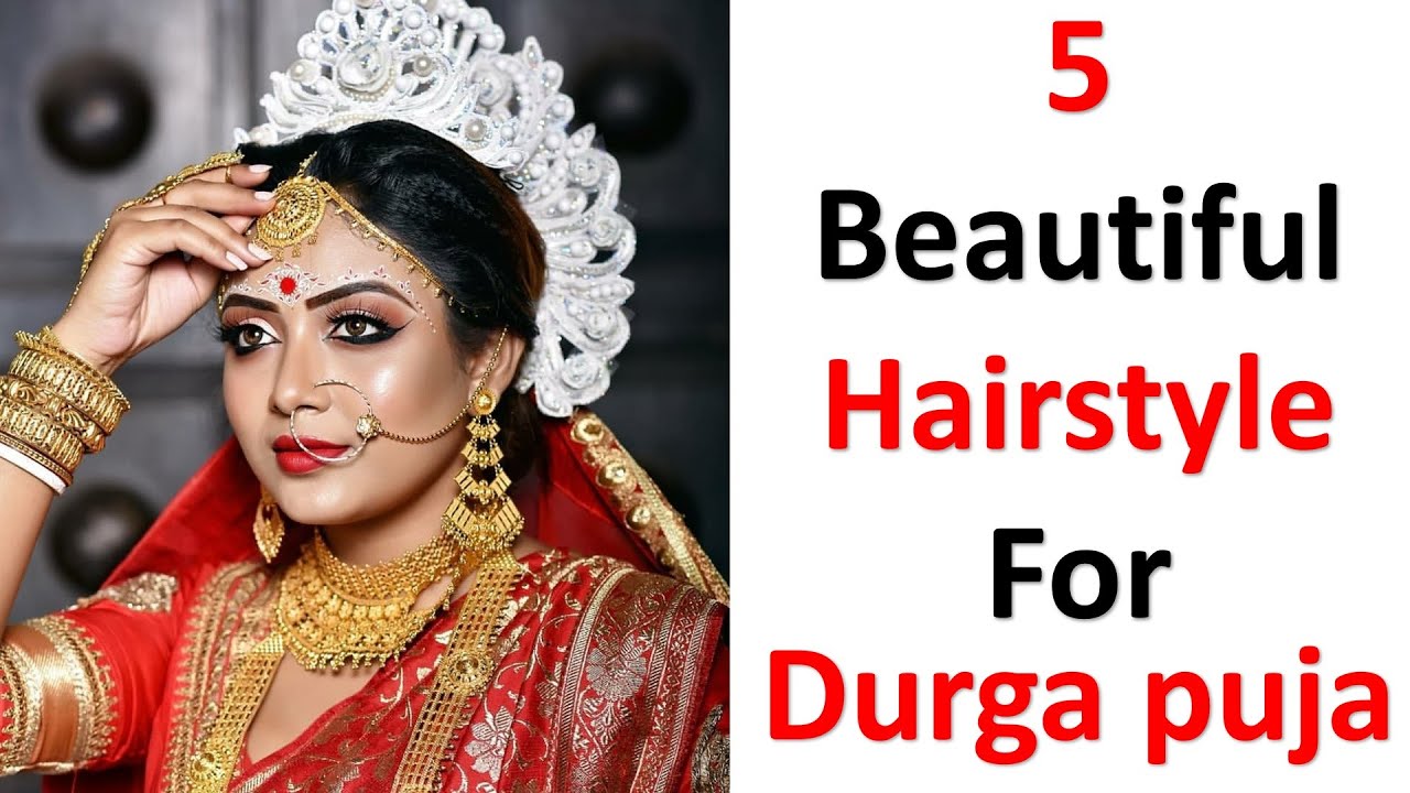5 juda hairstyle for durga puja | beautiful hairstyle | gajra hairstyle | bun hairstyle | hairstyle