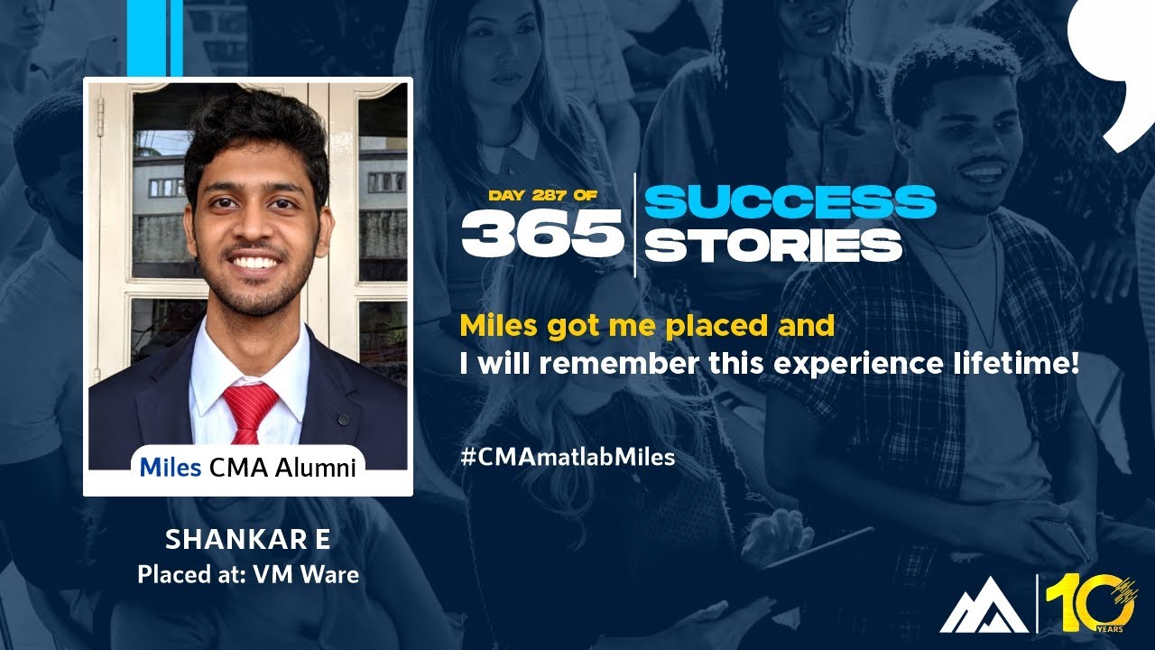 Day 287 | 365 days, 365 success stories (2021) | Shankar E  CMA Alumnus