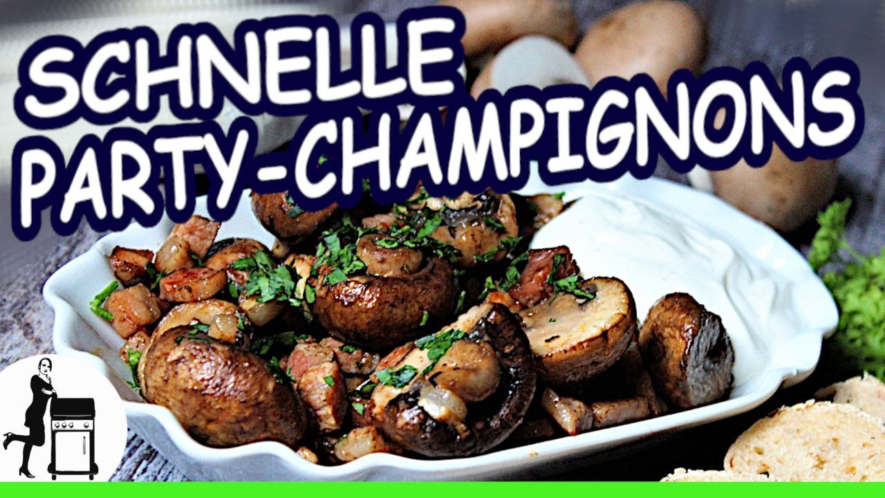 Schnelle PARTY Champignon Pfanne mit TURBO Knoblauchsoße | Die Frau am Grill