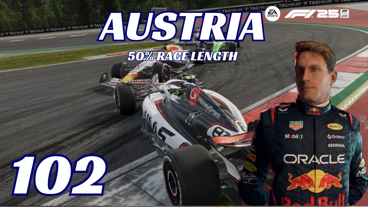 F1 25 | 50% RACE LENGTH | DRIVER CAREER MODE PART 102: AUSTRIAN GRAND PRIX