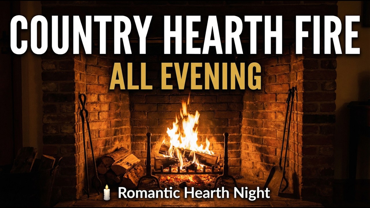 🔥 Rustic Brick Hearth 6 Hours 🔥 Country Fireplace for Long Cozy Evenings