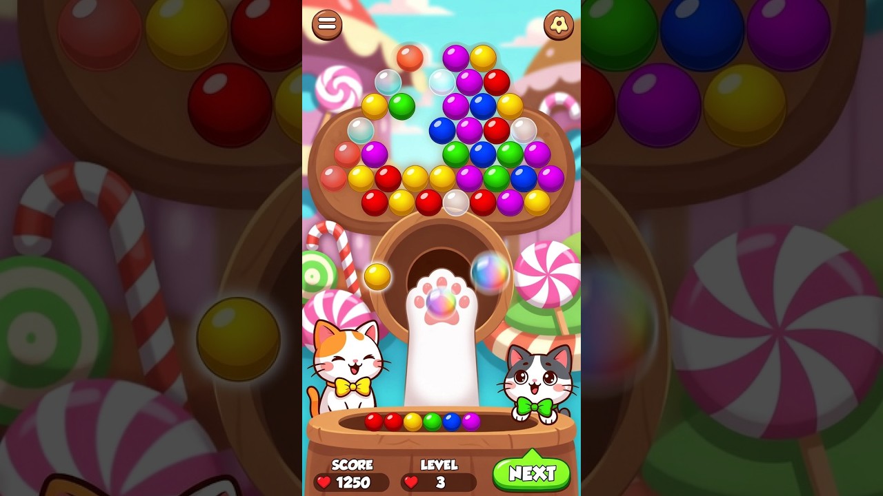 Cookie Cats Pop Gameplay – Cute Cats & Colorful Bubble Puzzles! 🐱🎈