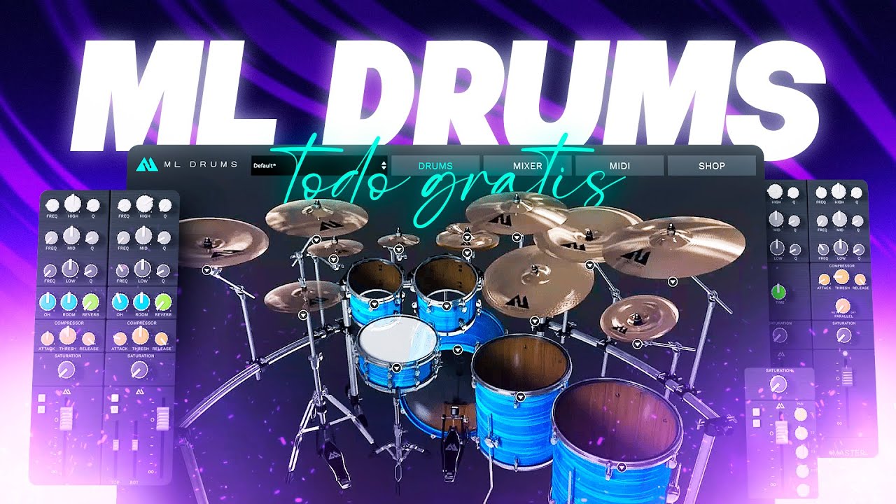 ¡VST de Batería Acústica REALISTA! 🔥🎹 VST ML Drums ¡GRATIS!