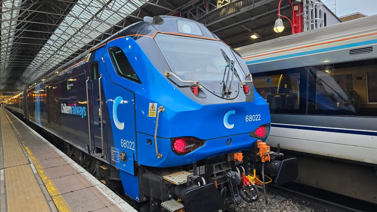 CLASS 68022 WITH MK5  COACHES AT LONDON MARYLEBONE 26TH JANUARY 2O26 