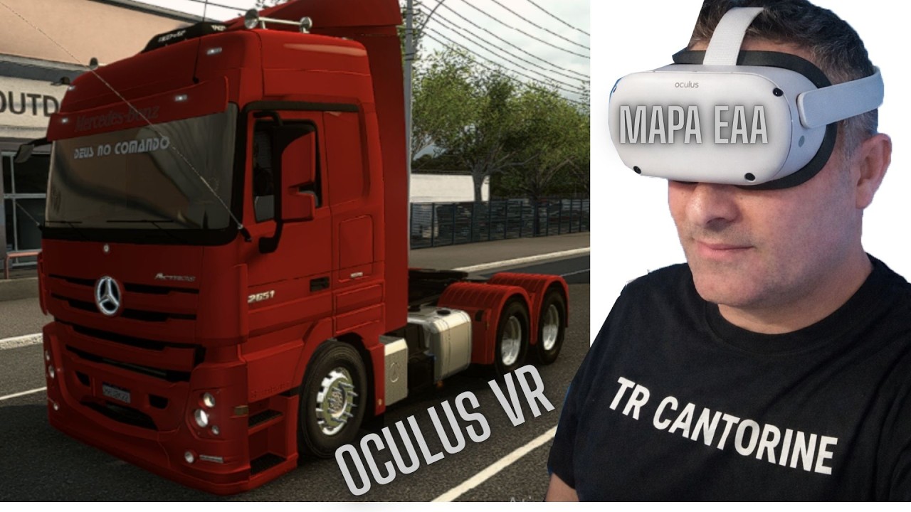 OCULUS VR QUEST 2-EURO TRUCK SIMULATOR 2-EM REALIDADE VIRTUAL#est2 #liveshorts #eurotrucksimulator2