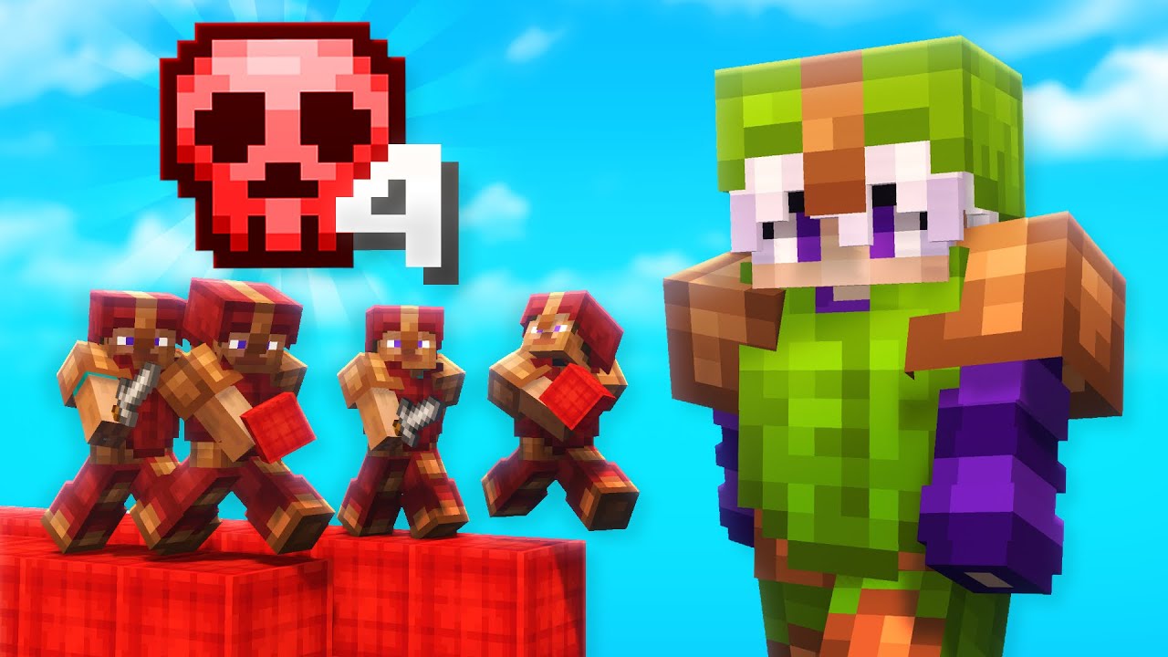 Fighting 4 Bhoppers In Bedwars
