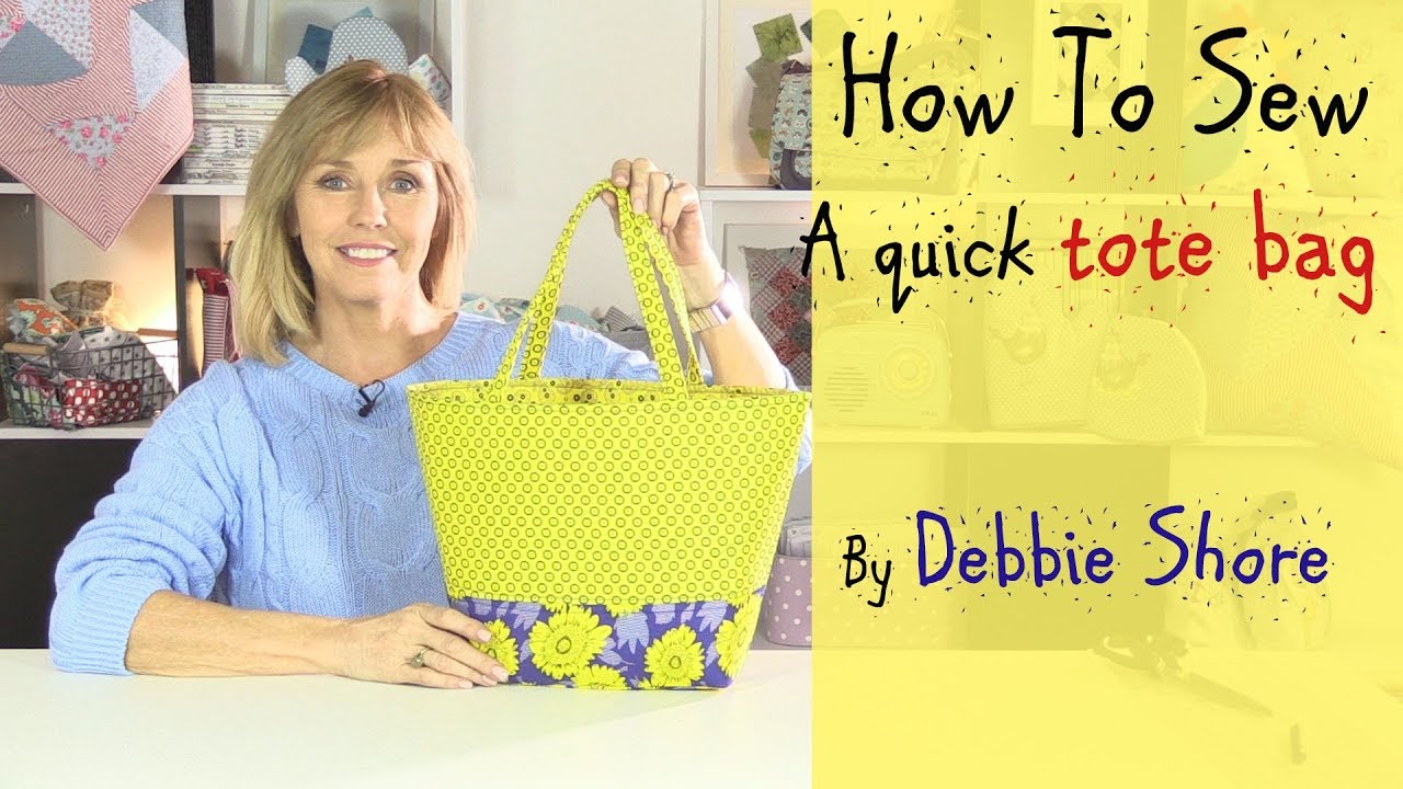 Sewing a quick tote/beach bag by Debbie Shore