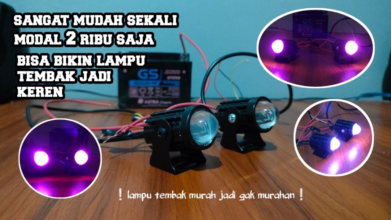 full tutorial pasang sendiri lampu devil eye di lampu tembak d2 laser budget 2ribu saja‼️