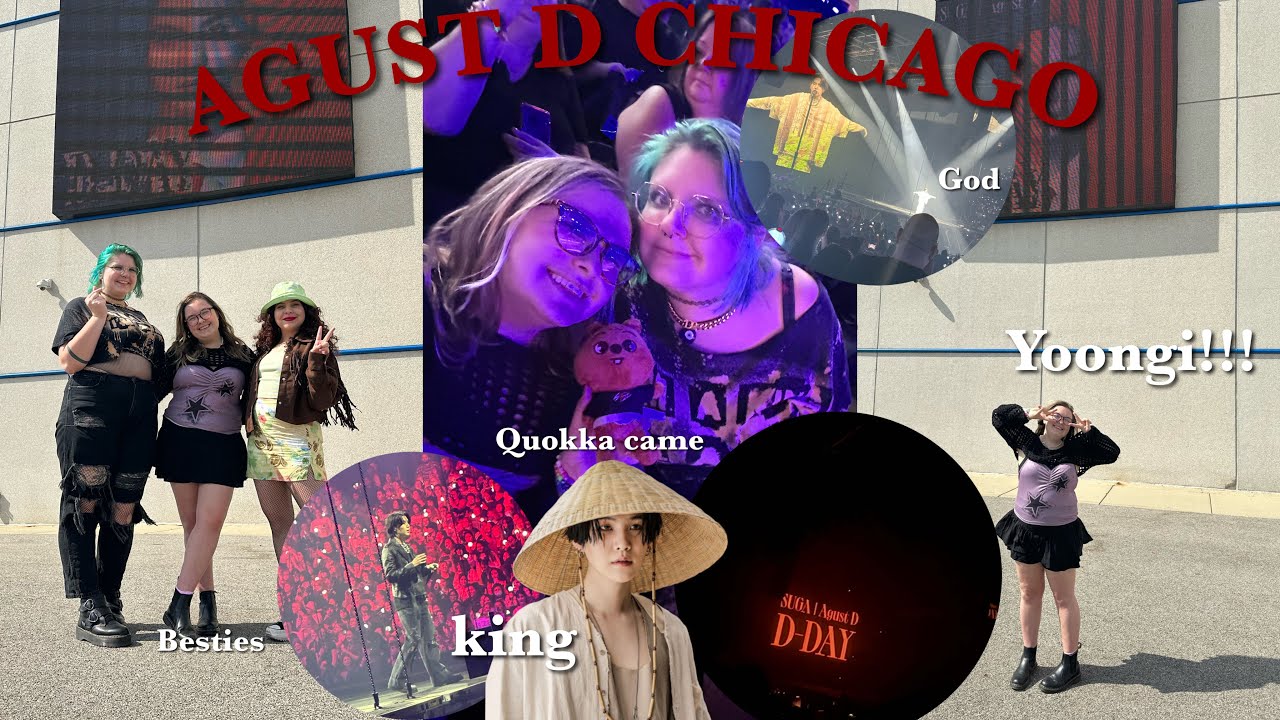 suga agustd 민윤기 concert vlog!! chicago d2! merch haul, & concert footage *:･ﾟ✧*:･ﾟ✧