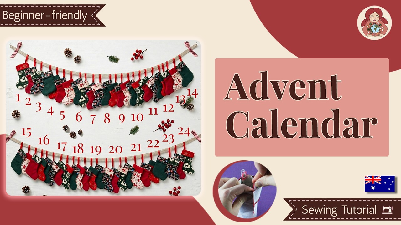 DIY | Advent Calendar with 24 mini X-mas Stockings • Sami Dolls Tutorials