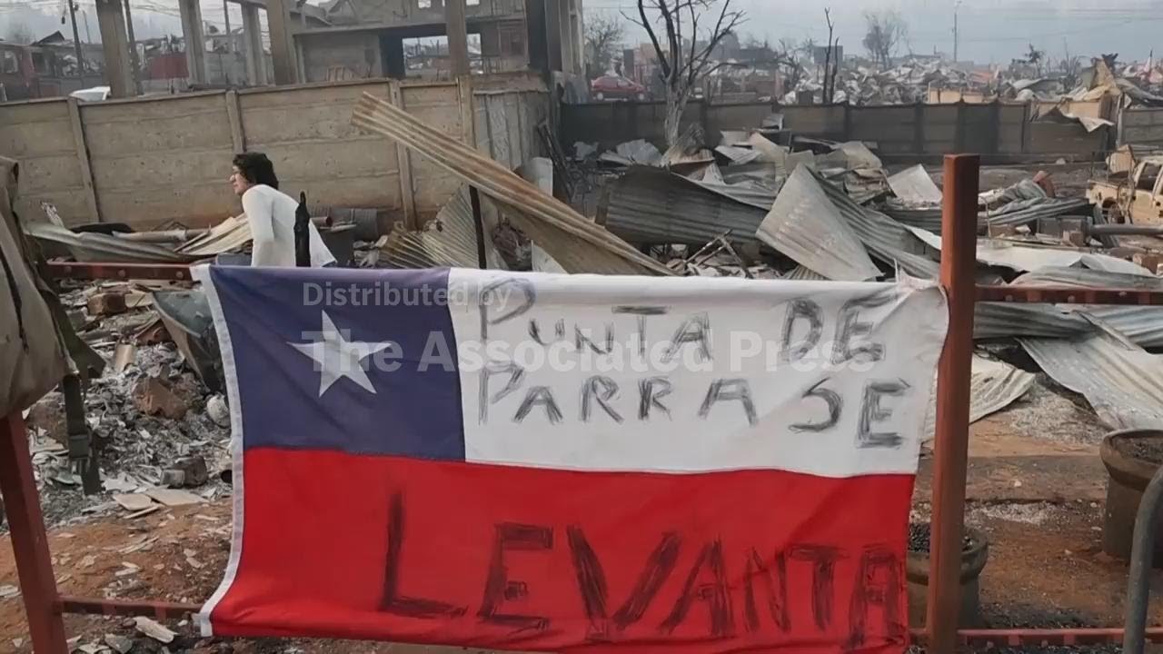 Chilean wildfire survivors sift through debris as they begin the process of rebuilding